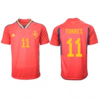 Spain Ferran Torres #11 Replica Home Shirt World Cup 2022 Short Sleeve